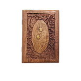 Wooden Brass Flower Jewelry Box